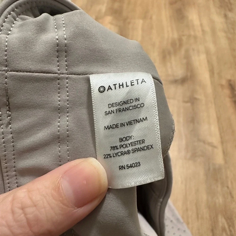 ATHLETA | Women's Gray Ombre Perforated Athleisure Workout Leggings, Size S